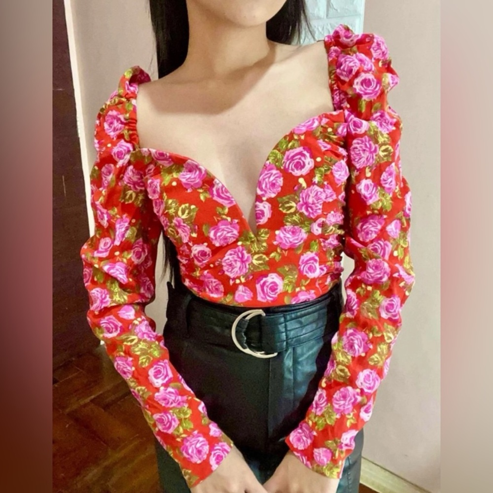 ✨Brand new✨BraTop by Zara Roses Roses Roses - Picture 1 of 7